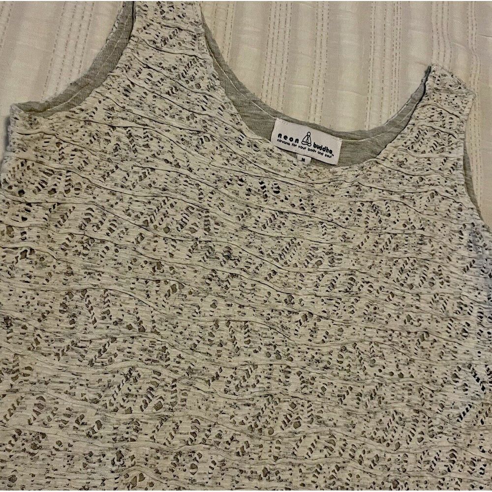 Neon Buddha Grey‎ Heathered A-line Dress Maxi Length Sleeveless Medium M Summer